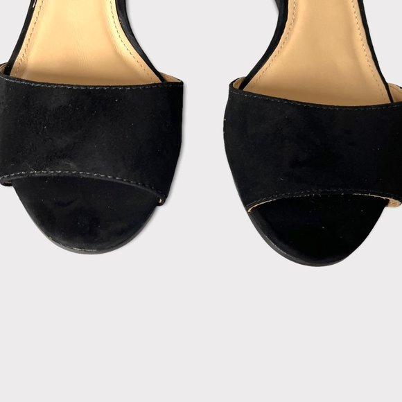 J. Crew Laila Suede Wedge in Black Size 6 NIB - Picture 2 of 10